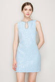 Ina Sequin Bead Embellished Sleeveless Mini Dress