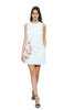 Caroline Floral Embroidered Sleeveless Shift Dress