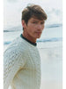 Inishbeg Striped Merino Aran Crew – Men’s Sweater, Made in Ireland