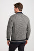 Inishbeg Striped Merino Aran Crew – Men’s Sweater, Made in Ireland