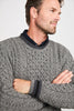 Inishbeg Striped Merino Aran Crew – Men’s Sweater, Made in Ireland