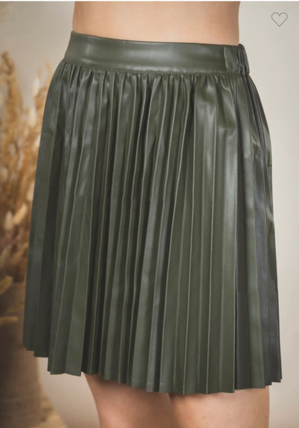Fantasia Faux Leather Army Mini Skirt