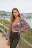 Wrap-it Your Way Long Sleeve Tie Crop Top