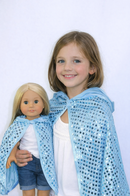 Matching Sequin Cape for Girls & 18” Dolls | American Girl Compatible