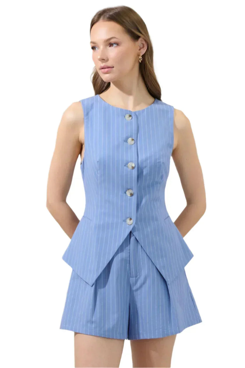 Chelsea Tailored Vest or Pleated Shorts Suit