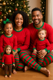 Matching Family Cotton Christmas Pajamas – Girls, Adults & 18