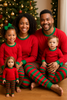 Matching Family Cotton Christmas Pajamas – Girls, Adults & 18
