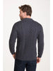 Merino Aran Half Zip Sweater – 100% Merino Wool, Irish Cable Knit