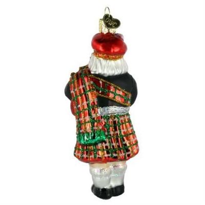 Old World Christmas Highland Santa Glass Ornament