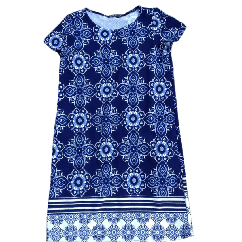 Short Sleeve Floral Print Shift Dress - Cape Cod Fashionista