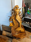 Cape Cod Hand-Carved Wooden Seahorse Wall Art – Coastal Beach House Decor by D.Q.R.