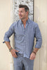 Peruvian Natural Cotton-Linen Blend Button Down Shirt