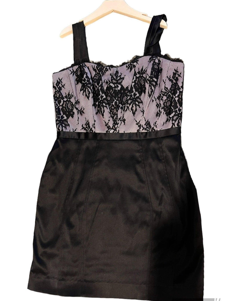 White House Black Market Satin n Lace Dress Size 10 - Cape Cod Fashionista