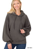 Plus- Oversized Raglan Sleeve Hoodie Marshmallow  Sweatshirt