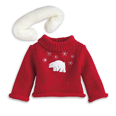 Retired American Girl Doll  Polar Bear Sweater Set