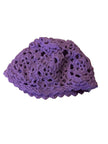 Purple crocheted American Girl Julie hat 