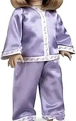 Retired AMERICAN GIRL Nellie’s Lavender Satin Pajamas