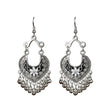 Indian-Inspired Boho Chandbali Floral Bell Tassel Earrings | Gold & Silver