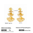 Cascading Ginkgo Leaf Drop Earrings | Gold & Silver