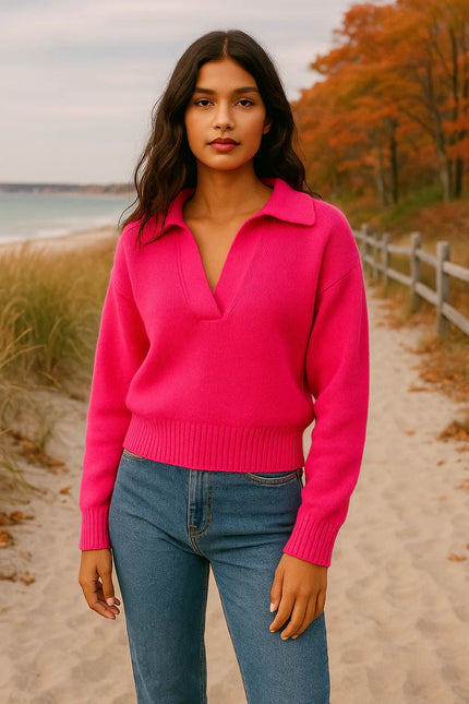 Roxy Pink Cotton Knit Sweater