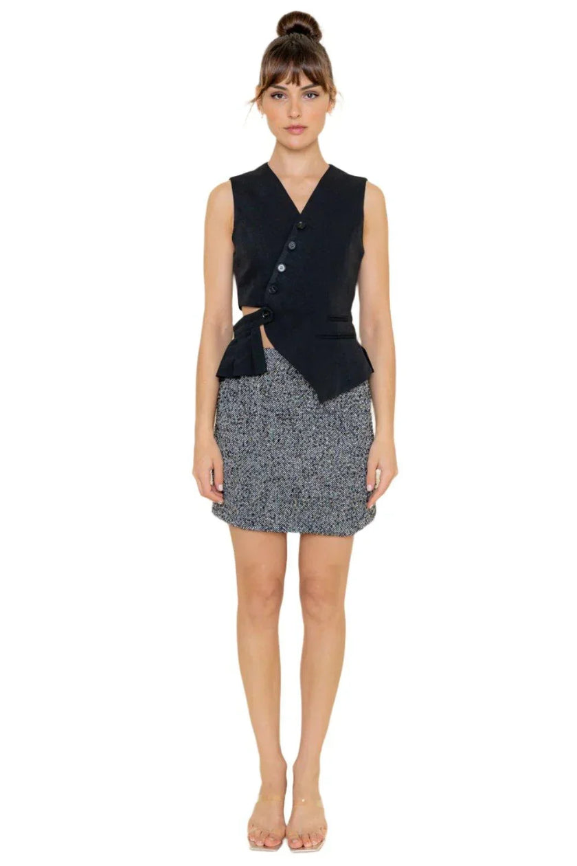 Asymmetric Cutout Tapered Vest - Cape Cod Fashionista