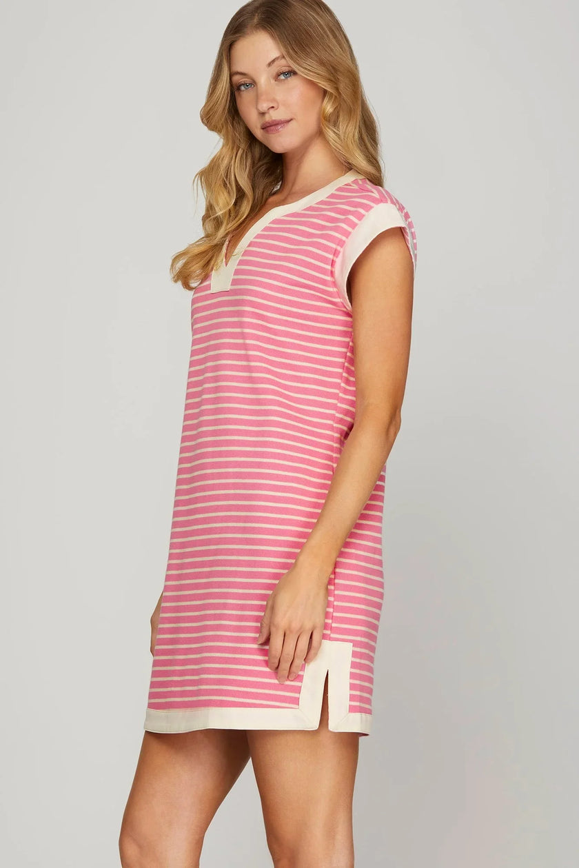 Ellie Coastal Resort Shift Dress with Pockets