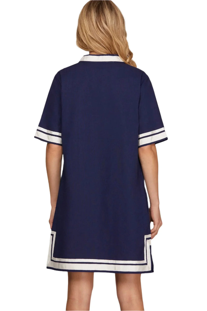 Coastal Chic Linen Vacation Dress