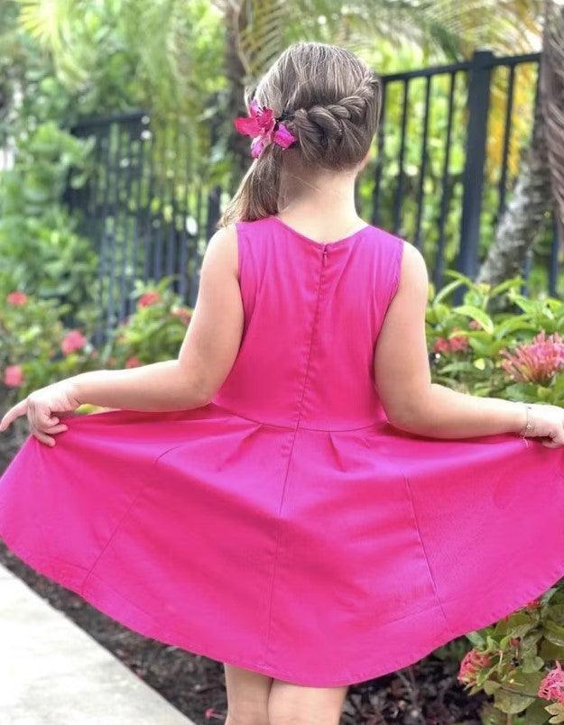 TWEEN Girls Pink Bow Party Dress