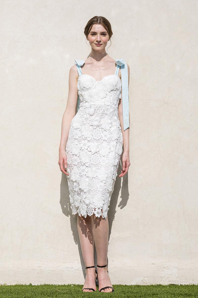 Ina Ice Blue Ribbon and White Lace - Cape Cod Fashionista