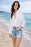 Silky Elegance Woman's Button Down Satin Luxe Blouse
