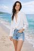 Silky Elegance Woman's Button Down Satin Luxe Blouse