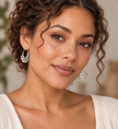 Silver-Tone Interlocking Knot Hoop Earrings | Boho Retro Jewelry