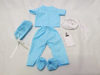 18 Inch Doll Doctor Outfit | Blue Scrubs & White Lab Coat 6-Piece Set Fits 18 Inch American Girl Dolls