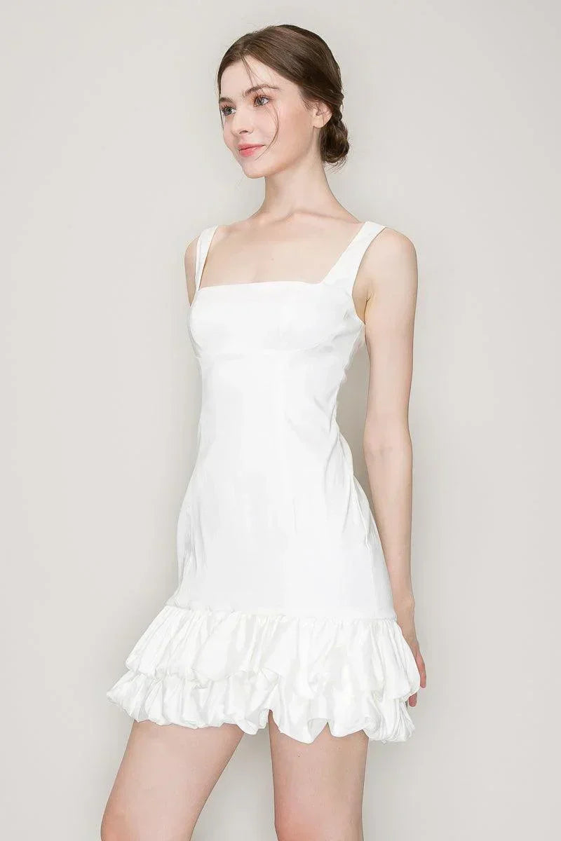 Clara Bubble Hem Mini Dress - Cape Cod Fashionista