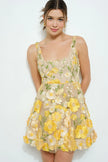 Ina Sleeveless 3D Floral Embroidered Mini Dress