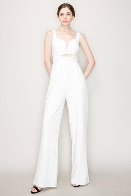 INA Front Cut Out Detail Jumpsuit - Cape Cod Fashionista