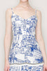 Skyler's Summer Scenery Print Fringe Maxi Dress
