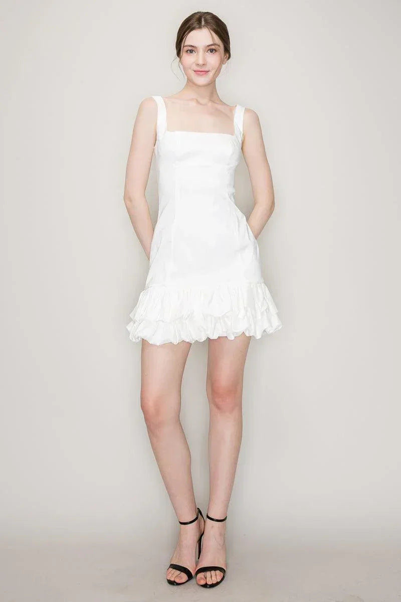 Clara Bubble Hem Mini Dress - Cape Cod Fashionista