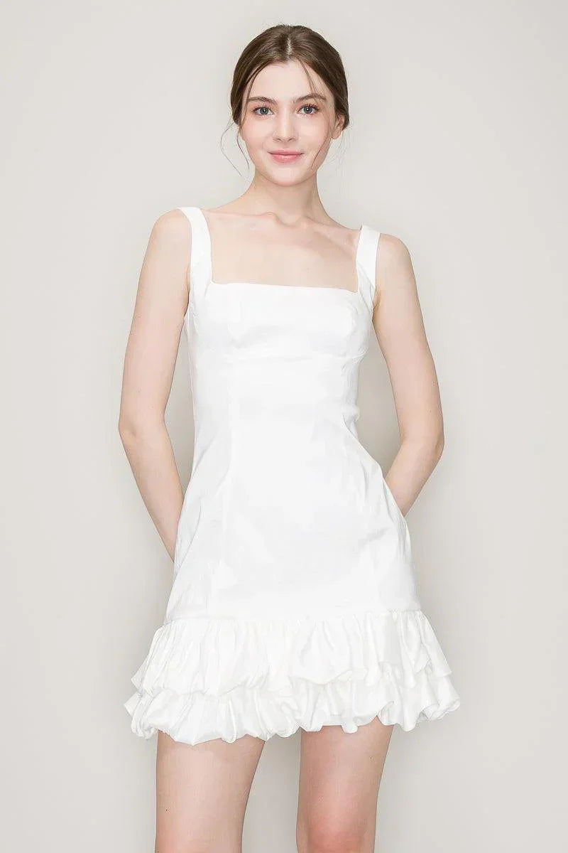 Clara Bubble Hem Mini Dress - Cape Cod Fashionista