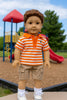 2 PIECE STRIPED POLO AND PANTS FOR AMERICAN GIRL BOY DOLL - Cape Cod Fashionista