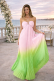 Sweetheart Neck Pleated Maxi Halter Dress for Women