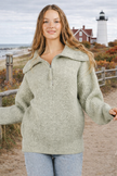 The Janice Wide-Neck Quarter-Zip Sweater