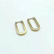 Modern Geometric Rectangle Hoop Earrings | Gold & Silver