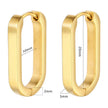 Modern Geometric Rectangle Hoop Earrings | Gold & Silver