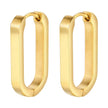 Modern Geometric Rectangle Hoop Earrings | Gold & Silver
