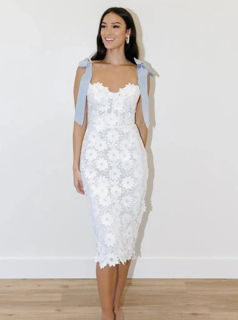 Ina Ice Blue Ribbon and White Lace - Cape Cod Fashionista