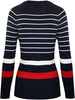 Women's Long Sleeve Crewneck Nautical Knit