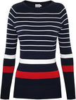 Women's Long Sleeve Crewneck Nautical Knit