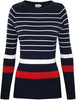 Women's Long Sleeve Crewneck Nautical Knit