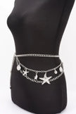 Gold Starfish Chain Belt for Women… Coastal Waist Chain Belt Beach Vacation Accessory